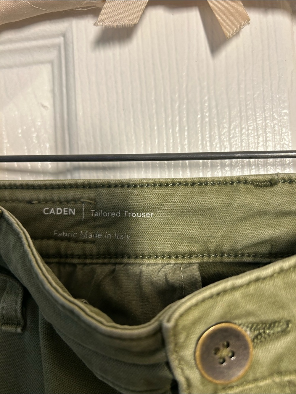 AG Adriano Goldschmied Caden Tailored Trousers 31R Pants Olive Green Women’s - Picture 13 of 14